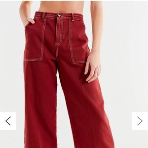 UO BDG Red Carpenter Jean Cargo Pants- NWT!